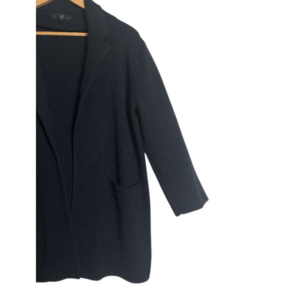 J.Crew Women's Sophie Open Front Cardigan Sweater-Blazer Merino Wool Size M Navy - Picture 4 of 8